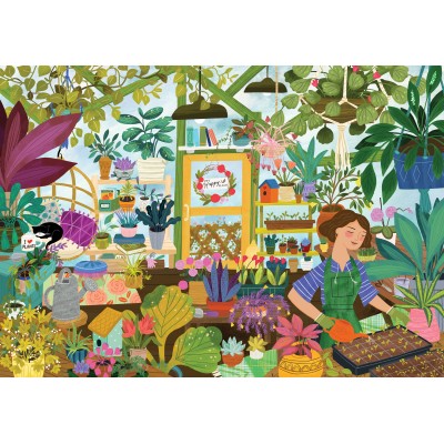 Pieces & Peace Mein Lieblingsplatz ist im Gewächshaus 1000 Teile Puzzle Pieces-Peace-F-00188