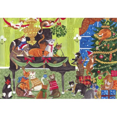 Pieces & Peace Katzen am Klavier 1000 Teile Puzzle Pieces-Peace-F-00260