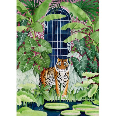 Pieces & Peace Tiger im Gewächshaus 1000 Teile Puzzle Pieces-Peace-F-00033