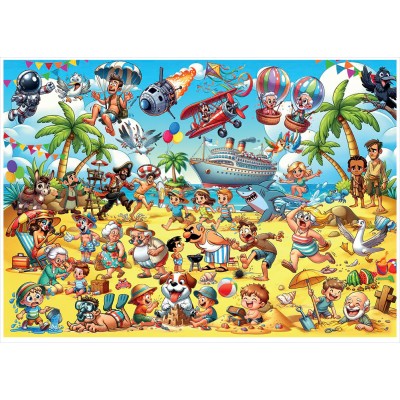 Magnolia Chaos am Strand 1000 Teile Puzzle Magnolia-1070