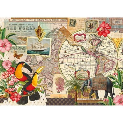 Kiub Weltkarte 1000 Teile Puzzle Kiub-90101