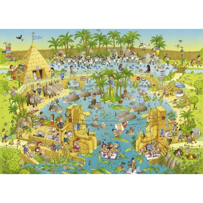 Heye Edition Funky Zoo - Nile Habitat 1000 Teile Puzzle Heye-29693