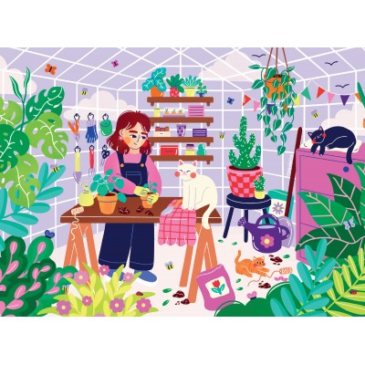 Pièce Rapportée La Serre Aux Chats 1000 Teile Puzzle Piece-Rapportée-00136