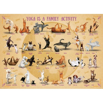 Eurographics XXL Teile - Yoga is A Family Activity 500 Teile Puzzle Eurographics-6500-5354