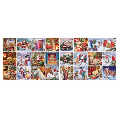 Eurographics Adventskalender - Frohe Weihnachten - 24 Puzzles 50 Teile Puzzle Eurographics-8924-5735