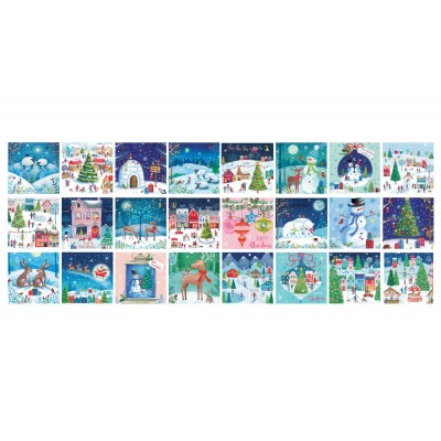 Eurographics Adventskalender - Weihnachtsdorf - 24 Puzzles 50 Teile Puzzle Eurographics-8924-5920