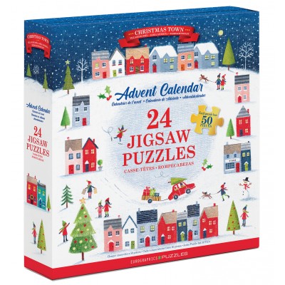 Eurographics Adventskalender - Weihnachtsstadt - 24 Puzzles 50 Teile Puzzle Eurographics-9924-5805