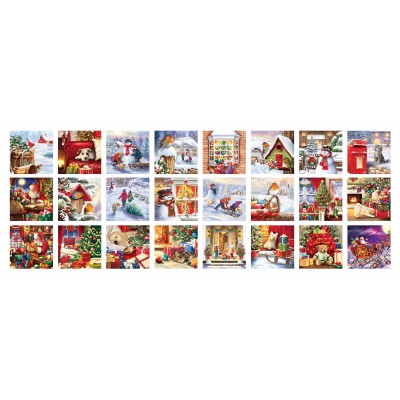 Eurographics Adventskalender - Erinnerungen an Weihnachten - 24 Puzzles 50 Teile Puzzle Eurographics-9924-5810