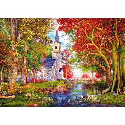 Schmidt Spiele Kapelle im Herbstzauber 1000 Teile Puzzle Schmidt-Spiele-59788