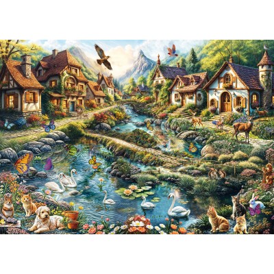 Schmidt Spiele Dörfchen am Waldesrand 1000 Teile Puzzle Schmidt-Spiele-58874