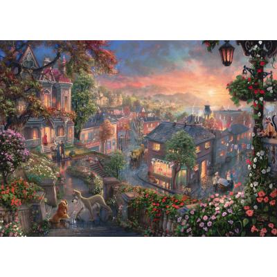 Schmidt Spiele Thomas Kinkade - Disney - Susi und Strolch 1000 Teile Puzzle Schmidt-Spiele-59490
