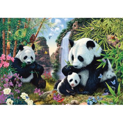 Schmidt Spiele Pandafamilie am Wasserfall 500 Teile Puzzle Schmidt-Spiele-57380