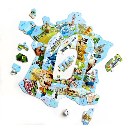 Puzzle Michèle Wilson Handgeschnittenes Holzpuzzle - Puzzle-Jeu France Escapade 36 Teile Puzzle Puzzle-Michele-Wilson-K1144-36