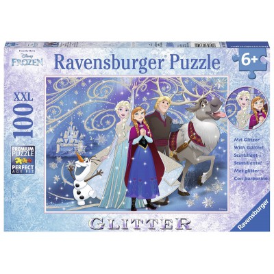 Ravensburger XXL Teile: Frozen - Die Eiskönigin, Glitzernder Schnee 100 Teile Puzzle Ravensburger-13610