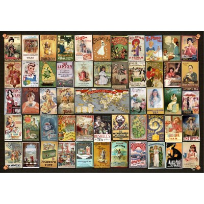 DToys Vintage Collage - Teas 1000 Teile Puzzle Dtoys-74362