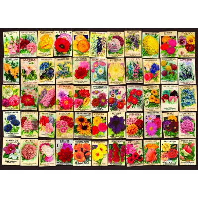 DToys Vintage Collage - Blumen 1000 Teile Puzzle Dtoys-74492