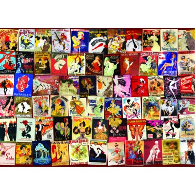 DToys Vintage Collage - Cabaret 1000 Teile Puzzle Dtoys-75291