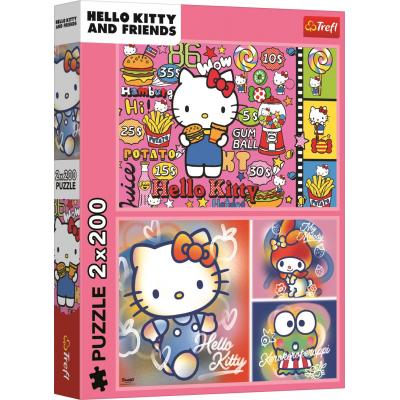 Trefl 2 Puzzles - Hello Kitty Und Ihre Freunde - Hello Kitty 200 Teile Puzzle Trefl-13336