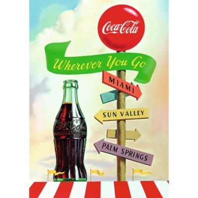 Trefl Coca-Cola - Wohin es auch geht 1000 Teile Puzzle Trefl-12098