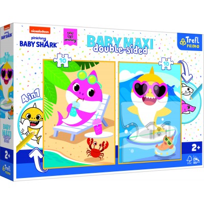 Trefl 2 Puzzles - Baby Maxi Puzzle - Baby Shark 10 Teile Puzzle Trefl-43005