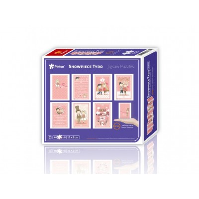 Pintoo 8 Puzzles 40 Teile - Puzzle aus Kunststoff - Showpiece - The Collection of Lovers' Concerto 320 Teile Puzzle Pintoo-M1186