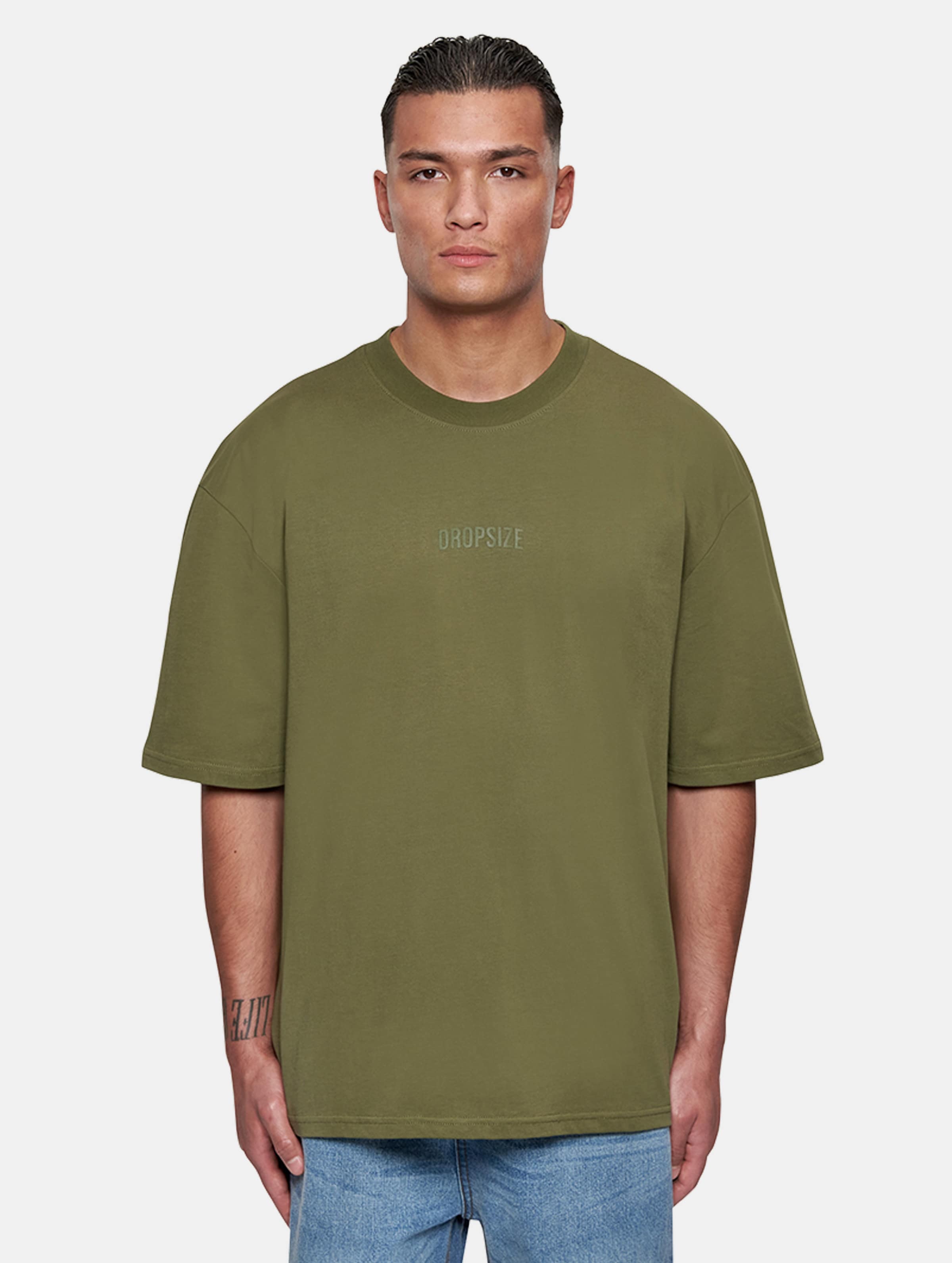 Dropsize Heavy Oversize Curved HD Logo T-Shirt