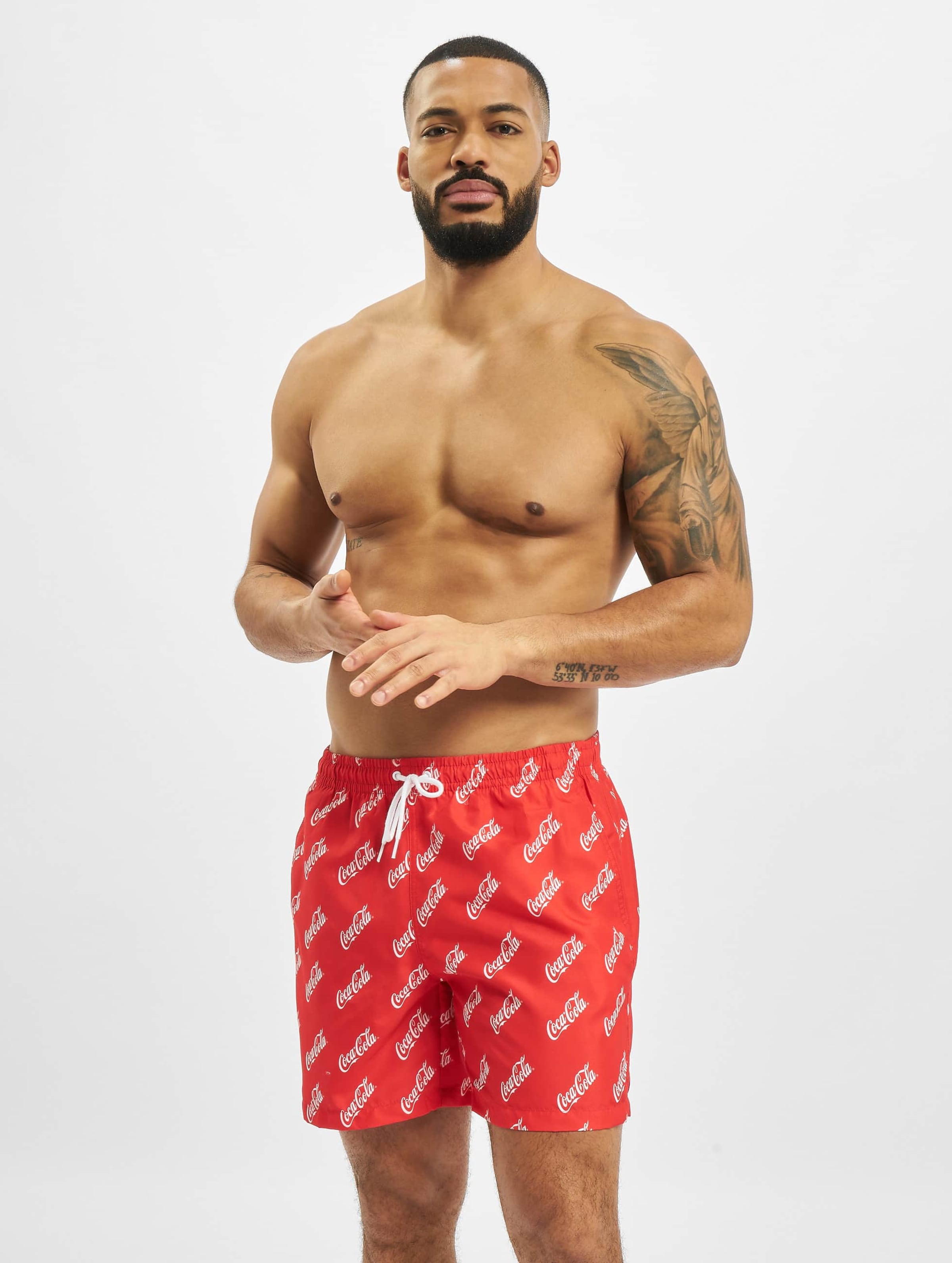 Merchcode Coca Cola Logo AOP Swimshorts