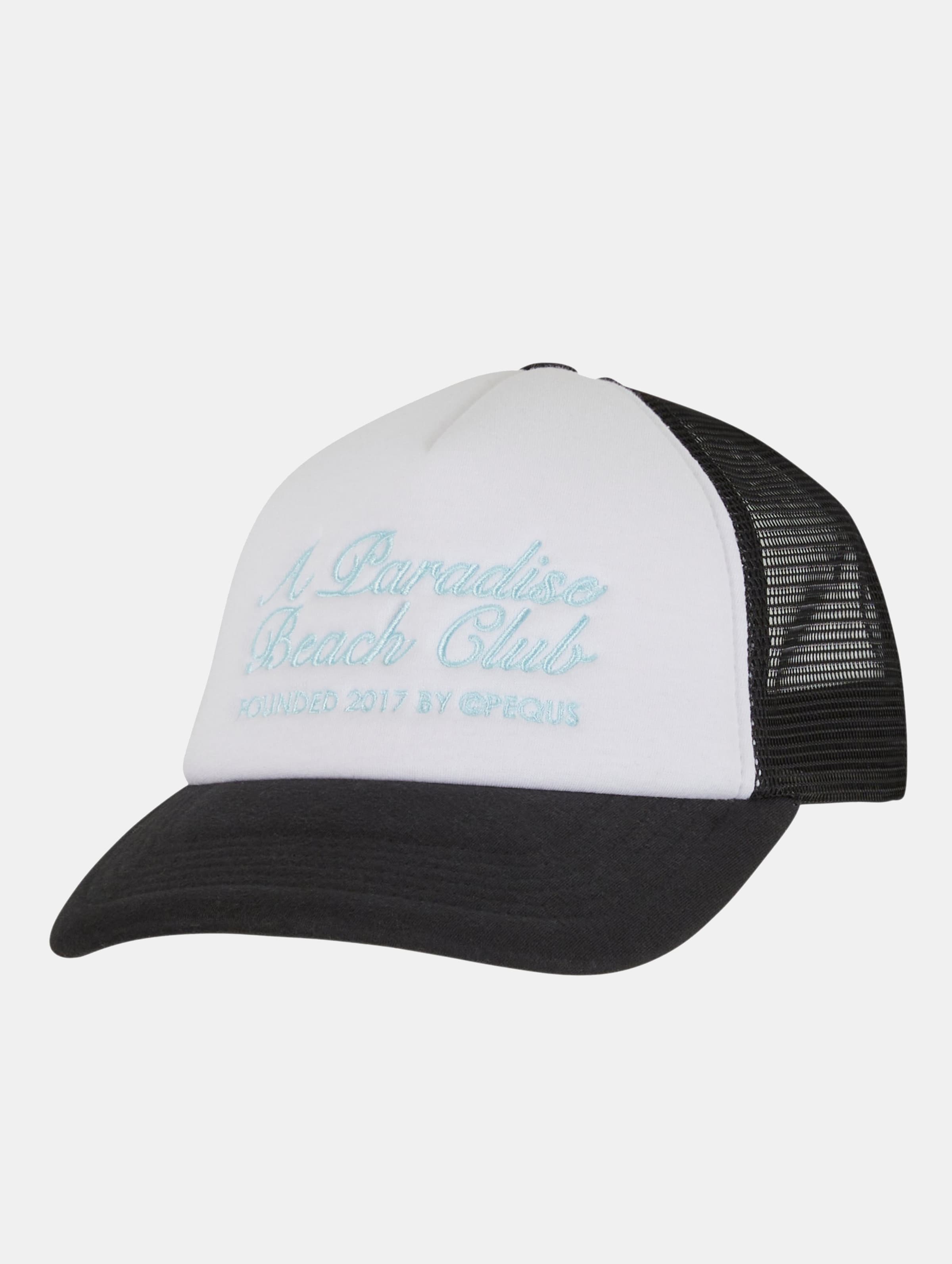 PEQUS A Paradise Beach Club Curved Logo Trucker Cap