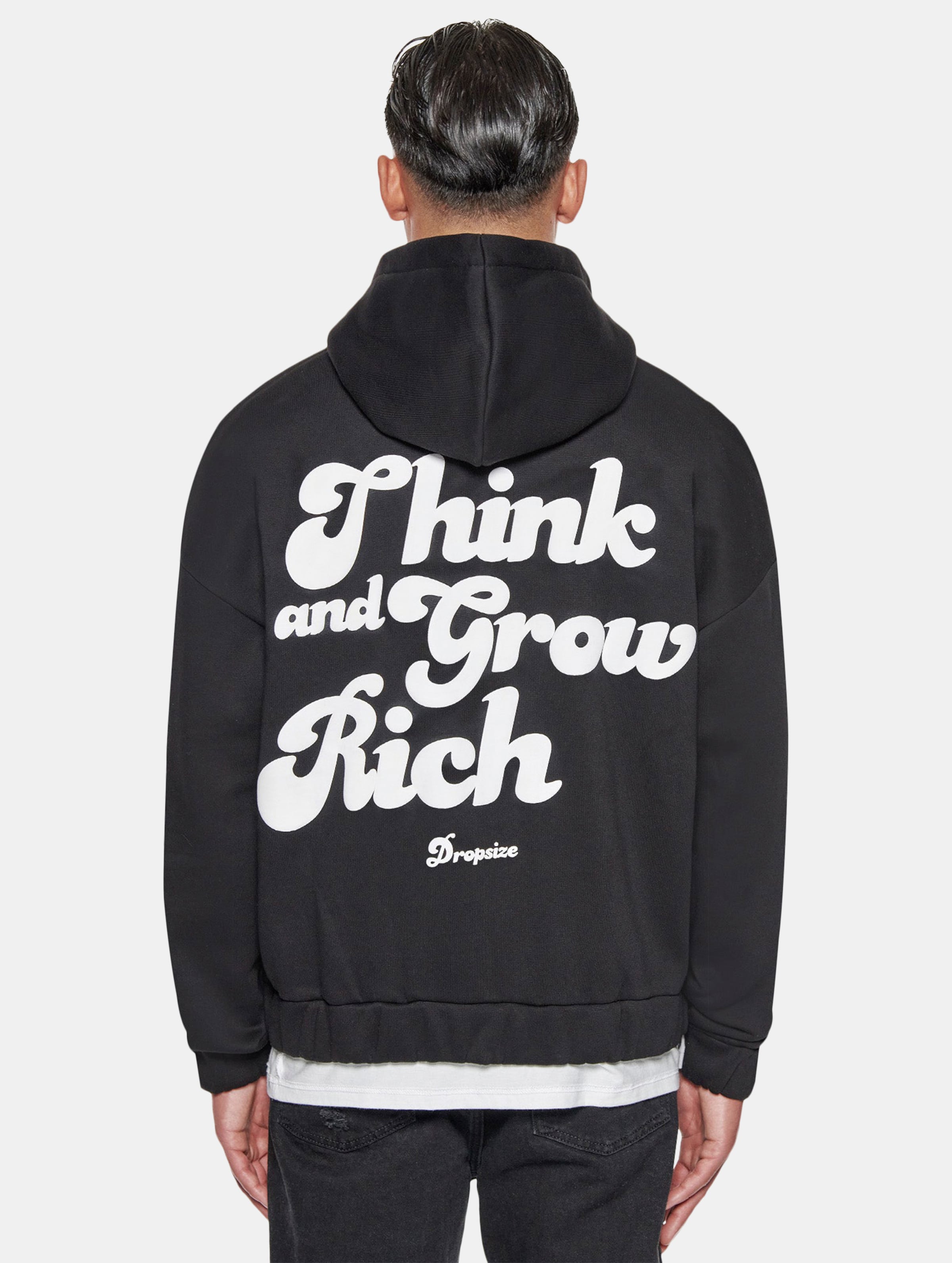 Dropsize Heavy Grow Rich Zip Hoodie