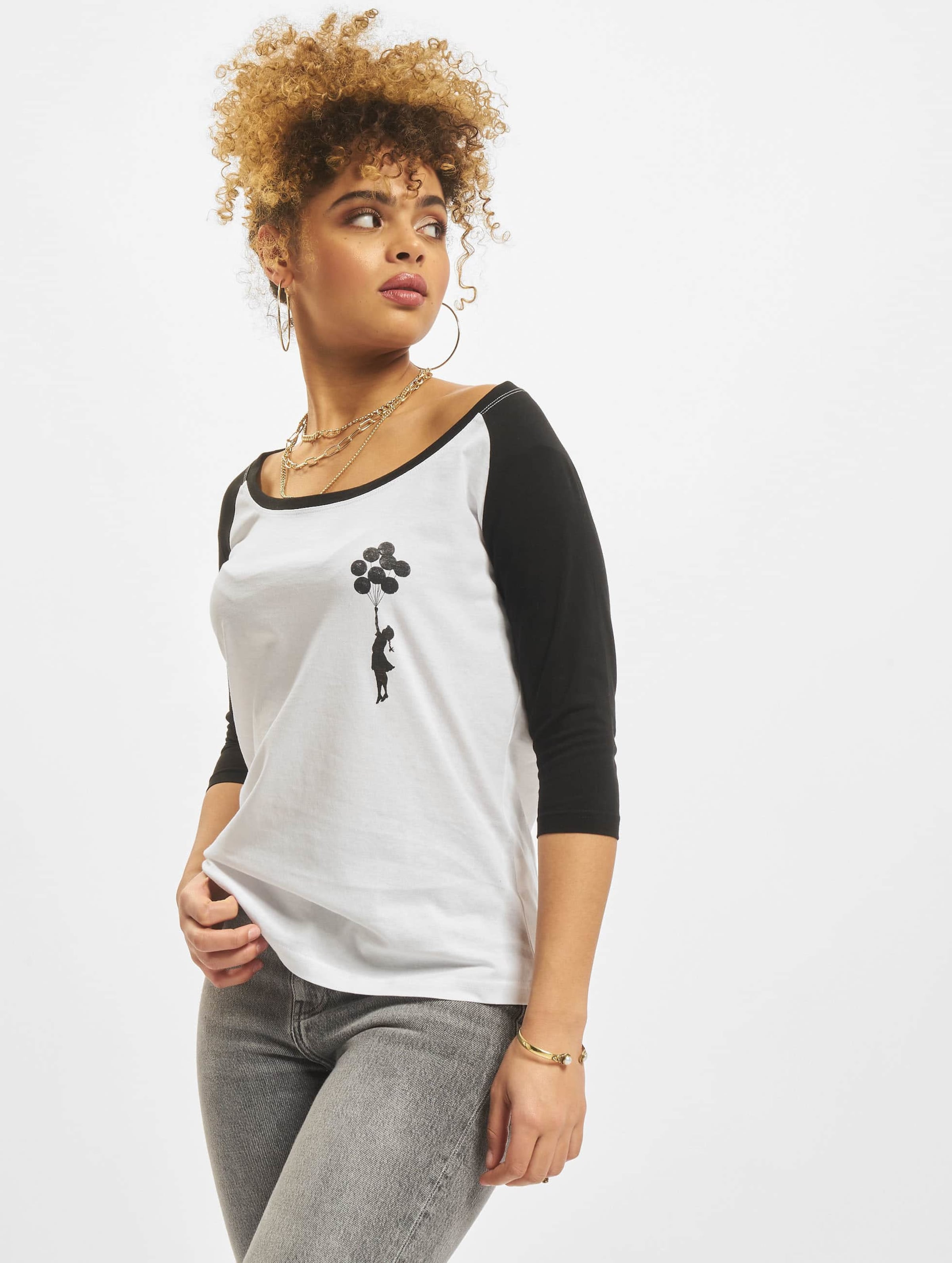 Merchcode Ladies Brandalised - BanksyÂ´s Graffiti Balloons Raglan Tee