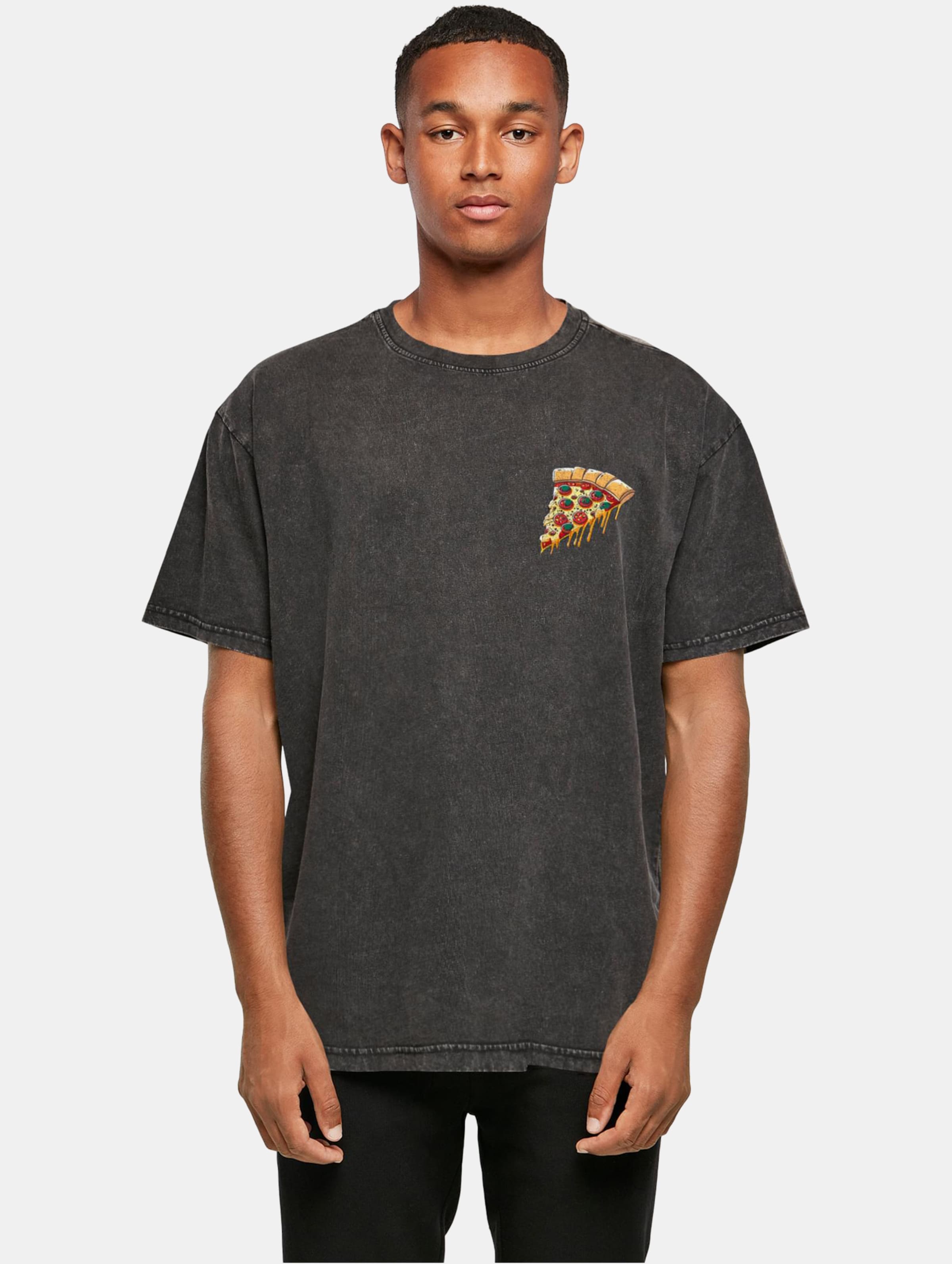 POD Pizza Comic Acid Washed Oversized Tee