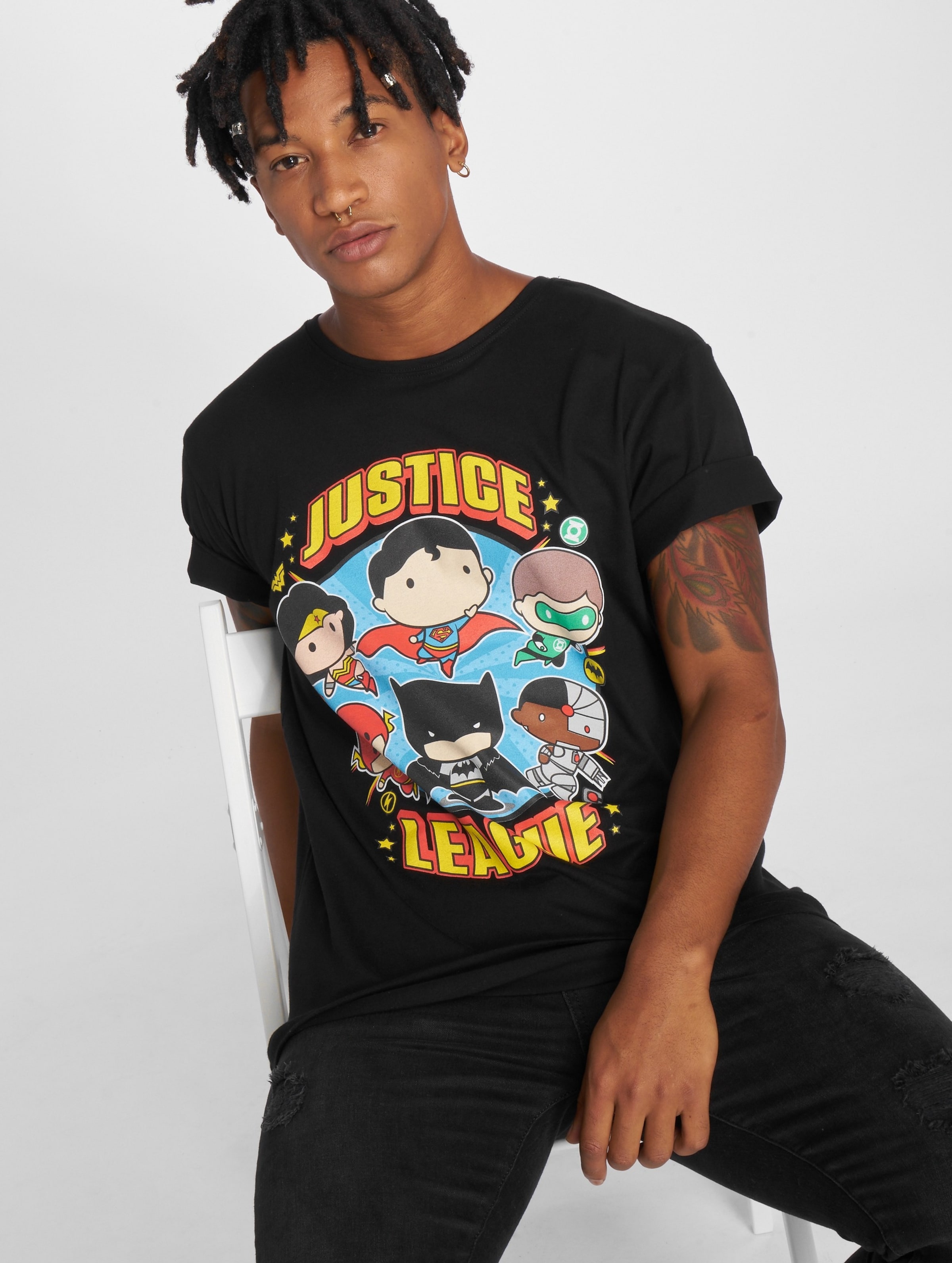 Merchcode Justice League Comic Crew Fit Tee