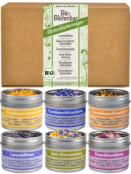 Blütenblätterreigen - Bio Geschenkset mit 6 verschiedenen Bio Blüte...