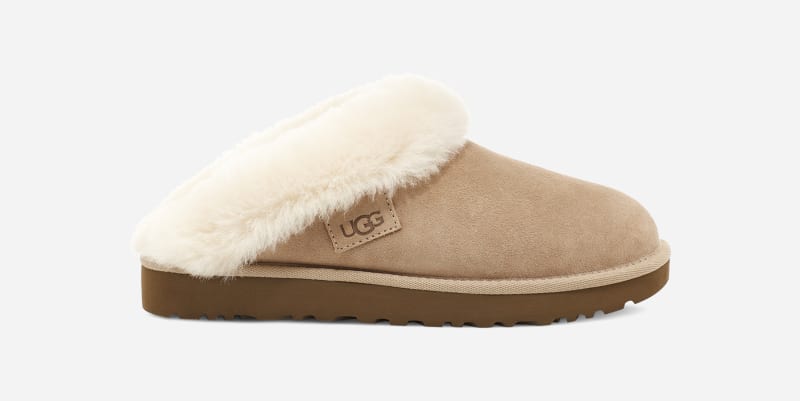 UGG® ClUGG®ette Hausschuh für Damen | UGG® EU in Beige, Größe 36, Wildleder