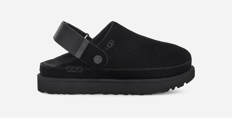 UGG® Goldenstar Clog für Damen | UGG® EU in Black, Größe 38, Veloursleder