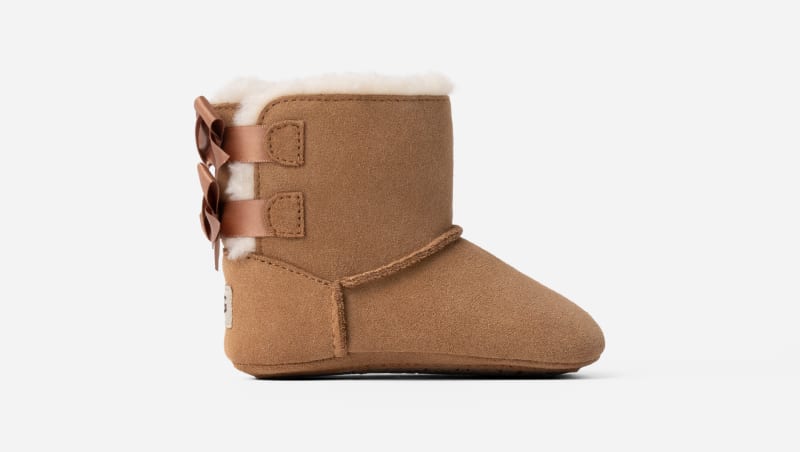 UGG® Bailey Bow Stiefelchen für Kinder in Brown, Größe 16, Wildleder