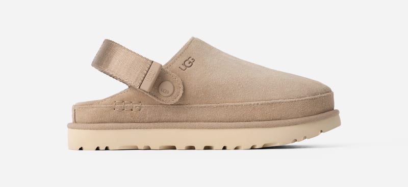 UGG® Goldenstar Clog für Damen | UGG® EU in Beige, Größe 41, Veloursleder
