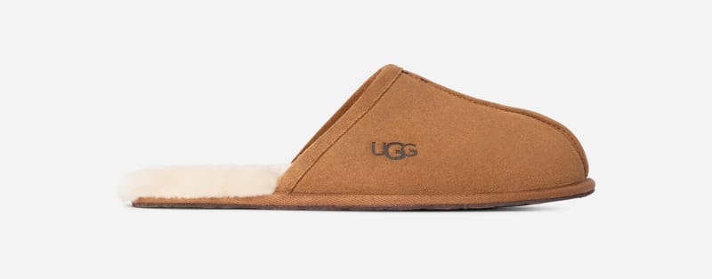 UGG® Scuff Hausschuh für Herren | UGG® EU in Brown, Größe 41, Veloursleder