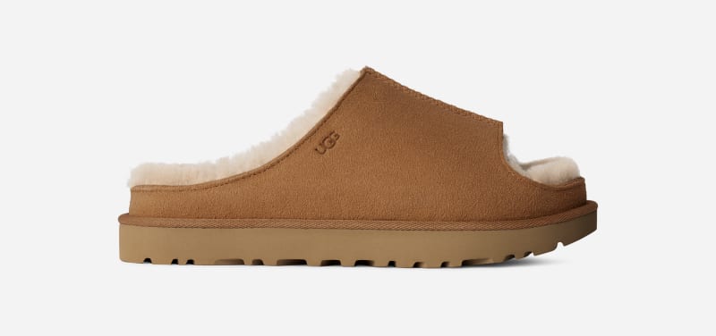 UGG® Greenport Slide für Damen | UGG® EU in Brown, Größe 36, Veloursleder