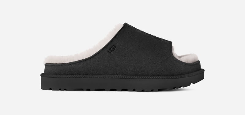 UGG® Greenport Slide für Damen | UGG® EU in Black, Größe 36, Veloursleder