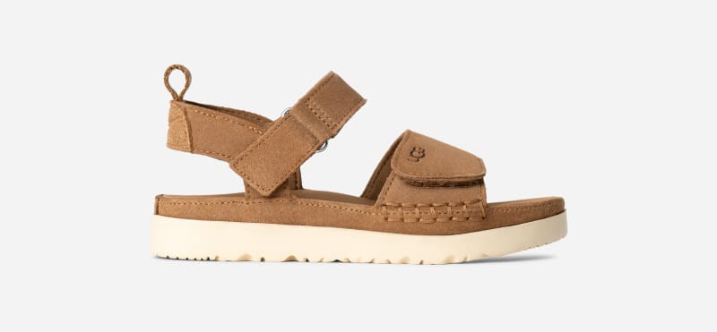 UGG® Goldenstar Sandale für Kinder | UGG® EU in Brown, Größe 32.5, Veloursleder