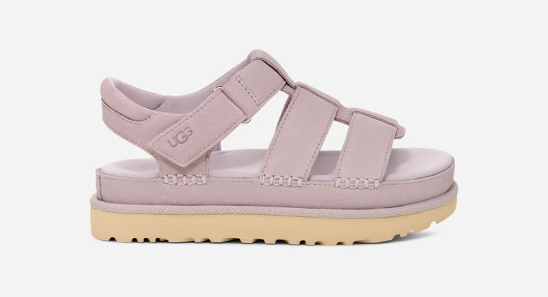 UGG® Goldenstar Riemchensandale für Damen | UGG® EU in Bay Fog, Größe 41, Veloursleder