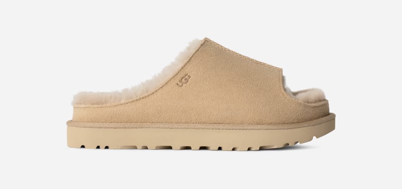 UGG® Greenport Slide für Damen | UGG® EU in Beige, Größe 36, Veloursleder