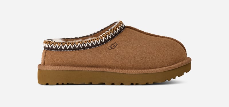 UGG® Tasman II für Damen | Lammfell-Slipper auf in Brown, Größe 36, Wildleder