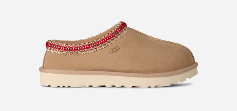 UGG® Tasman II für Damen | Lammfell-Slipper auf in Beige, Größe 36, Wildleder