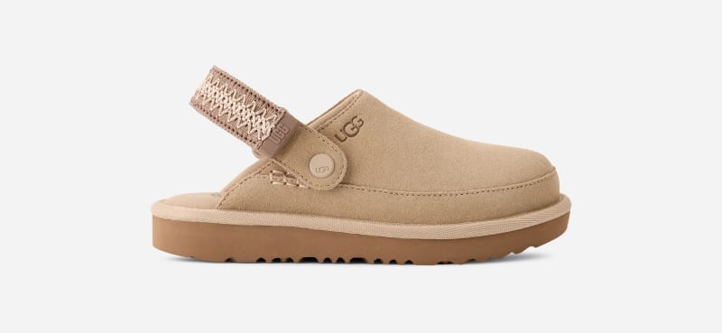 Goldenstar UGG®braid Clog für Kinder in Brown, Größe 32.5, Wildleder