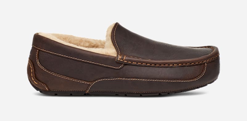 UGG® Ascot Hausschuh für Herren | UGG® EU in Brown, Größe 42, Leder