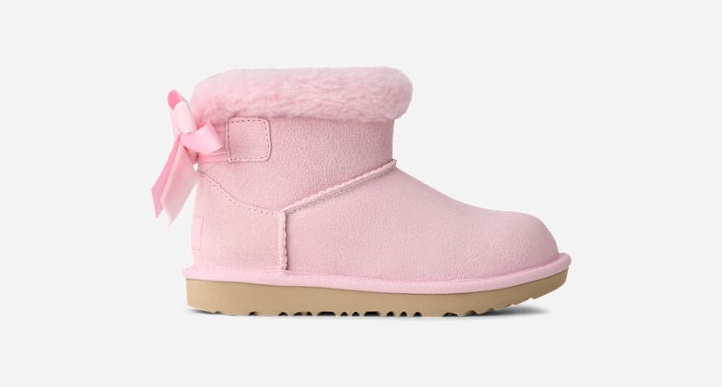 UGG® Classic Mini Bailey Mixed Schleife Boot für Kinder in Ribbon Candy, Größe 32.5, Wildleder