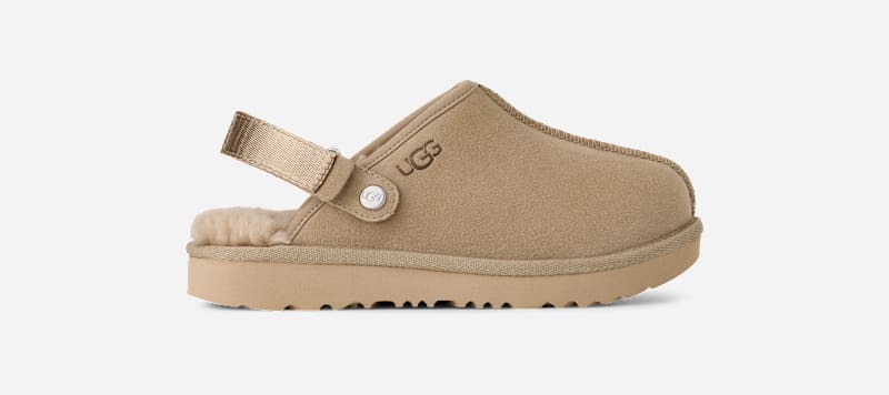 UGG® Lanah Clog für Kinder | UGG® EU in Brown, Größe 33.5, Wildleder