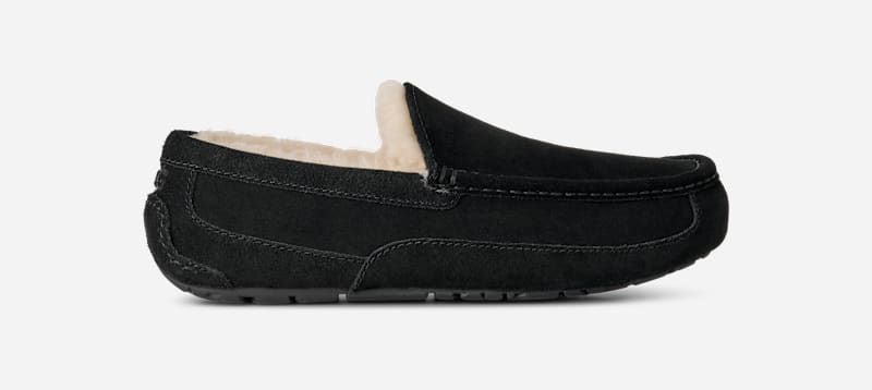 UGG® Ascot Hausschuh für Herren | UGG® EU in Black, Größe 40, Wildleder